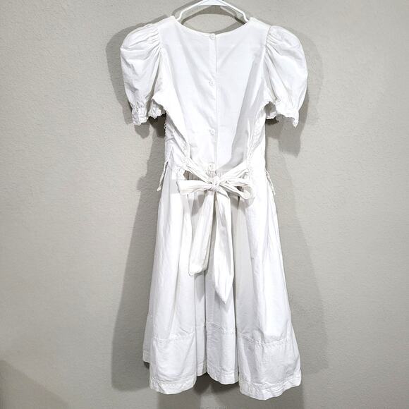Paulina Dress Womens Size 8 / 10 White FLAWS READ Cottage, Shoujo Prairie - Picture 9 of 16